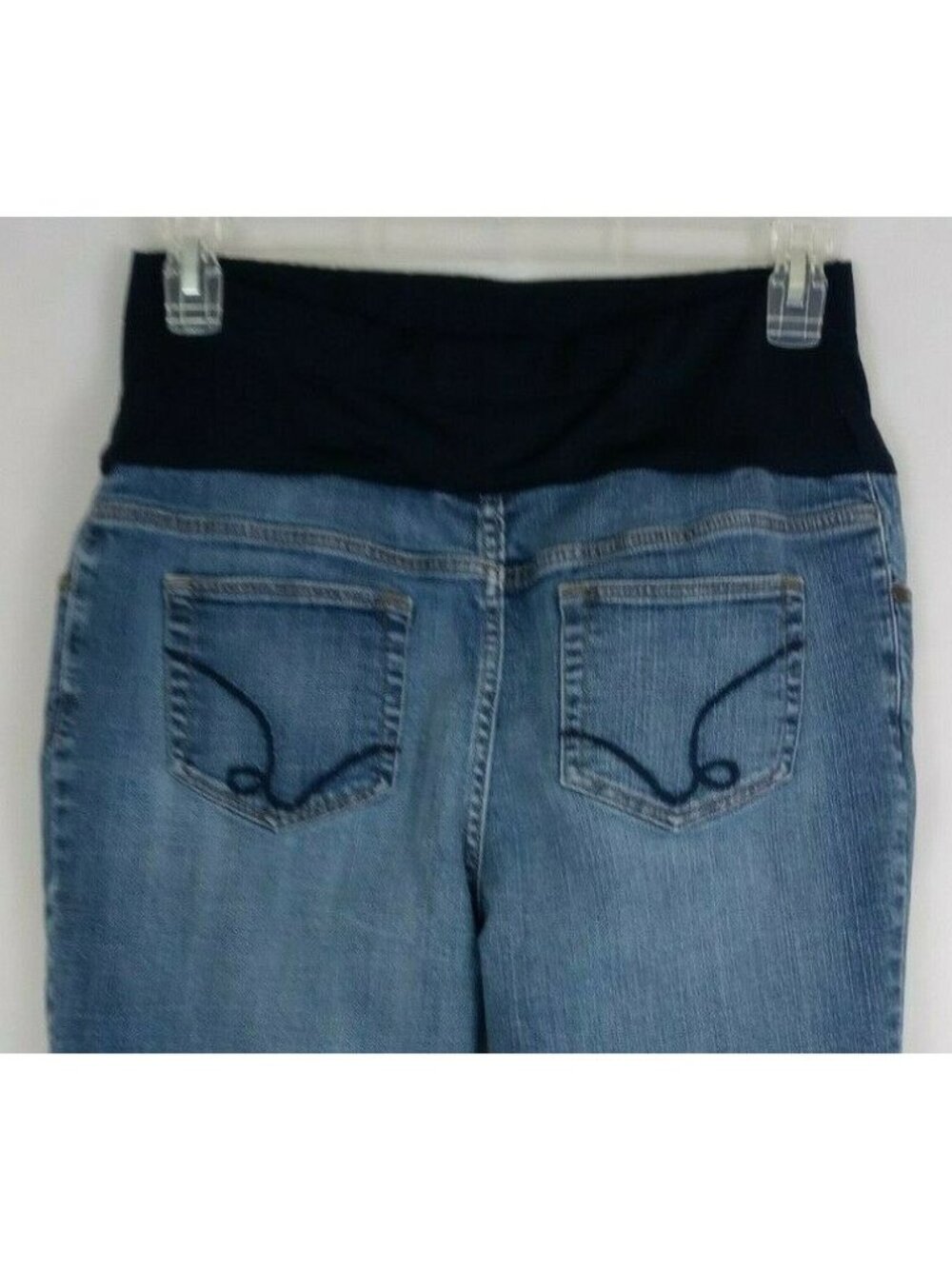 Liz Lange Maternity Embroidered Distressed Bootcut Jeans Size 10